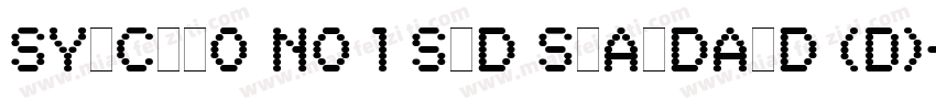 Synchro No 1 Std Standard (D)字体转换